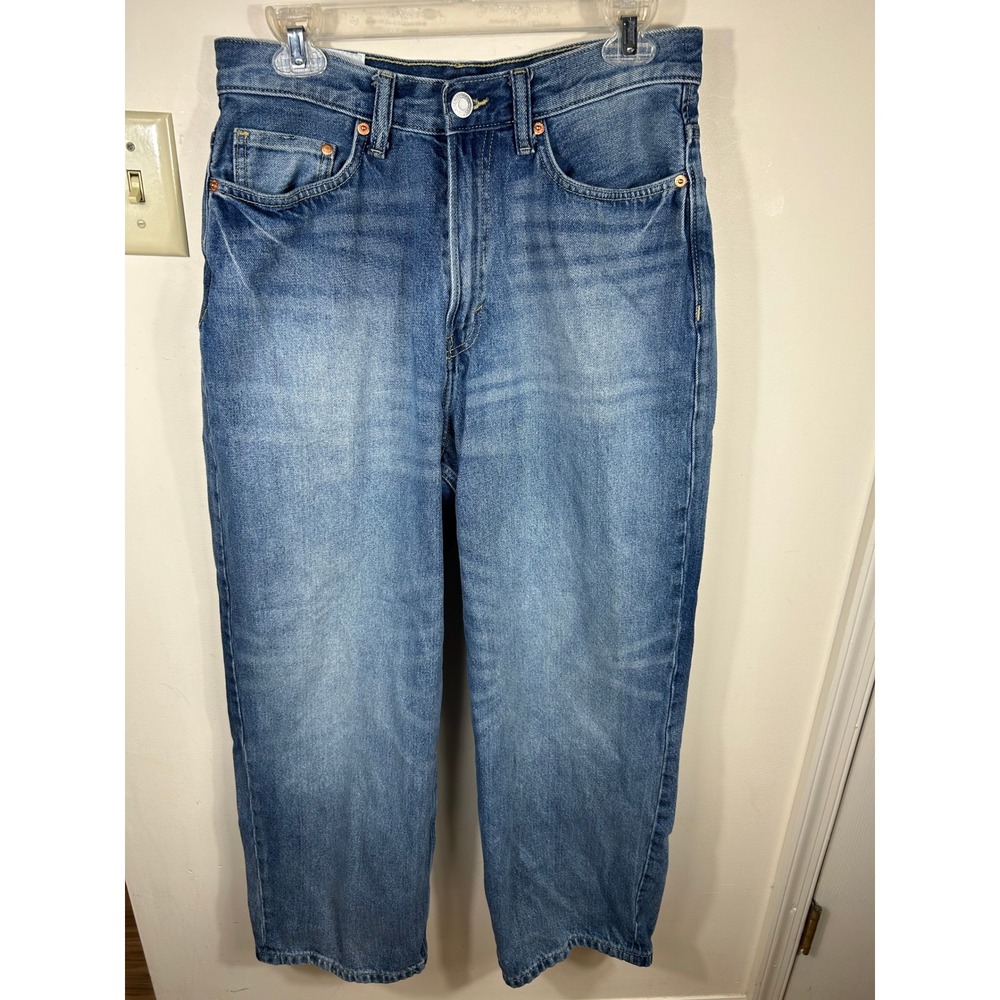 H&M Baggy‎ Fit Jeans Mens 29x32 Blue Medium Wash Streetwear 90s Grunge Skater